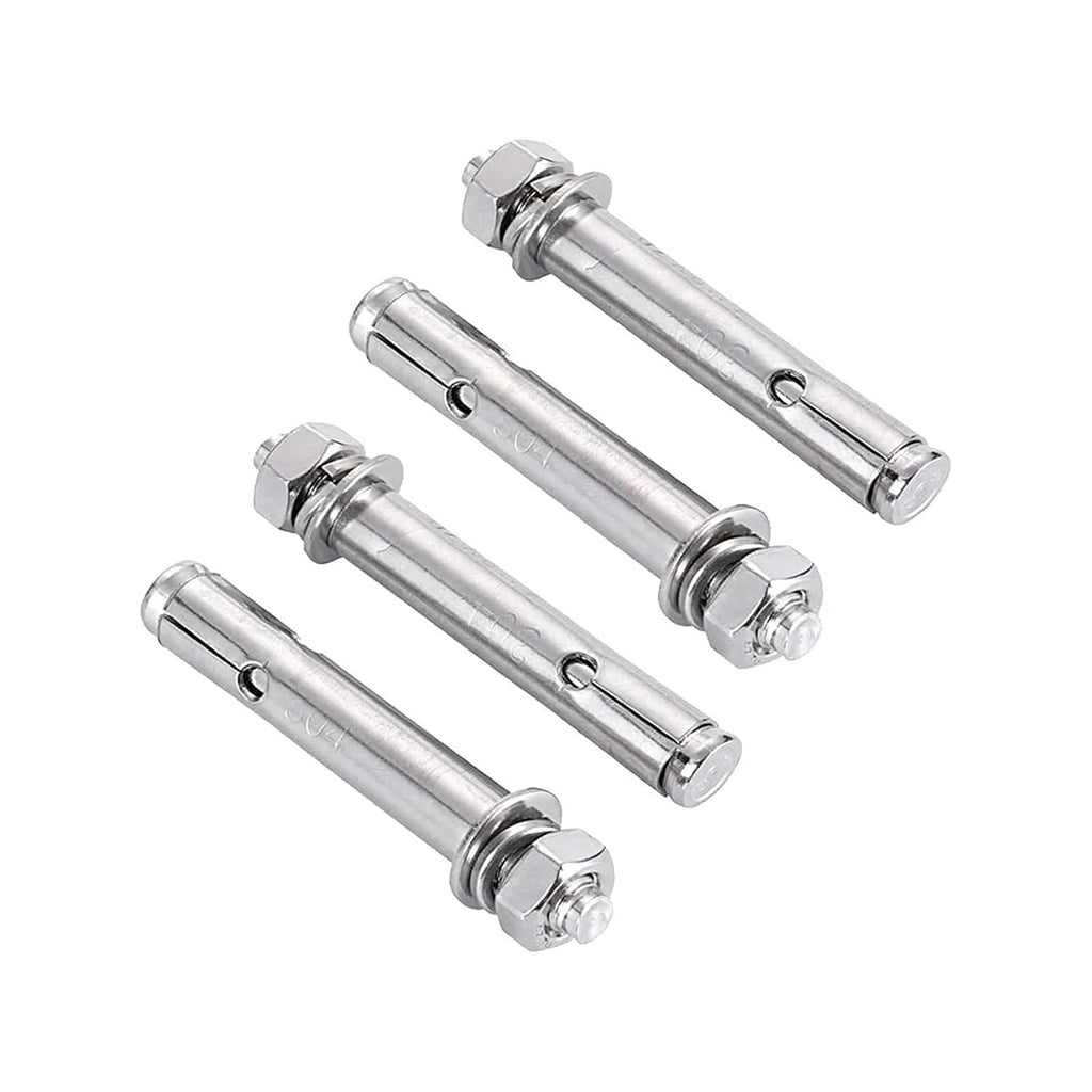 Anchor Bolts,Expansion Bolt, 2-10PCS Stainless Steel Expansion Screws Hex Head Sleeve Anchor M6 M8 M10 Half-Tooth Concrete Anchors Bolts Hook Bolt(100mm,M10 5PCS)