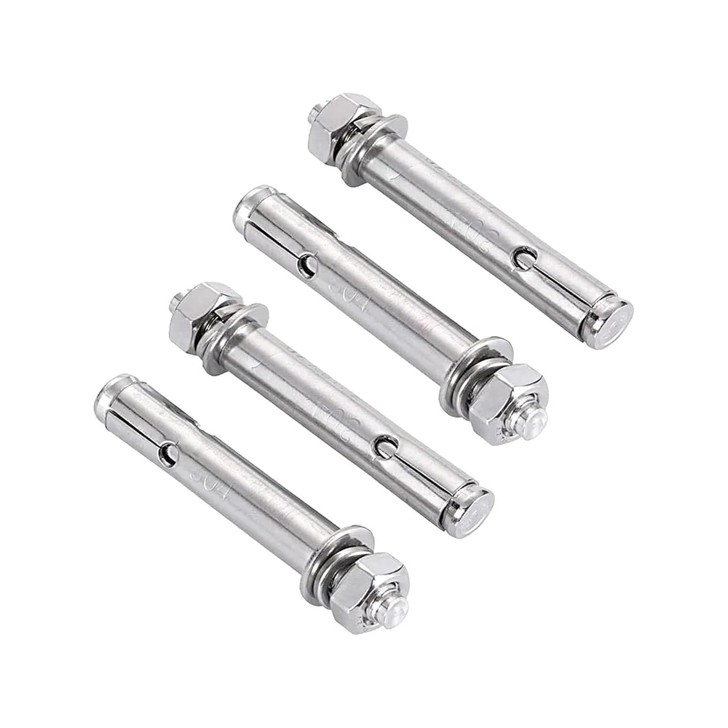 Anchor Bolts,Expansion Bolt, 2-10PCS Stainless Steel Expansion Screws Hex Head Sleeve Anchor M6 M8 M10 Half-Tooth Concrete Anchors Bolts Hook Bolt(90mm,M10 5PCS)