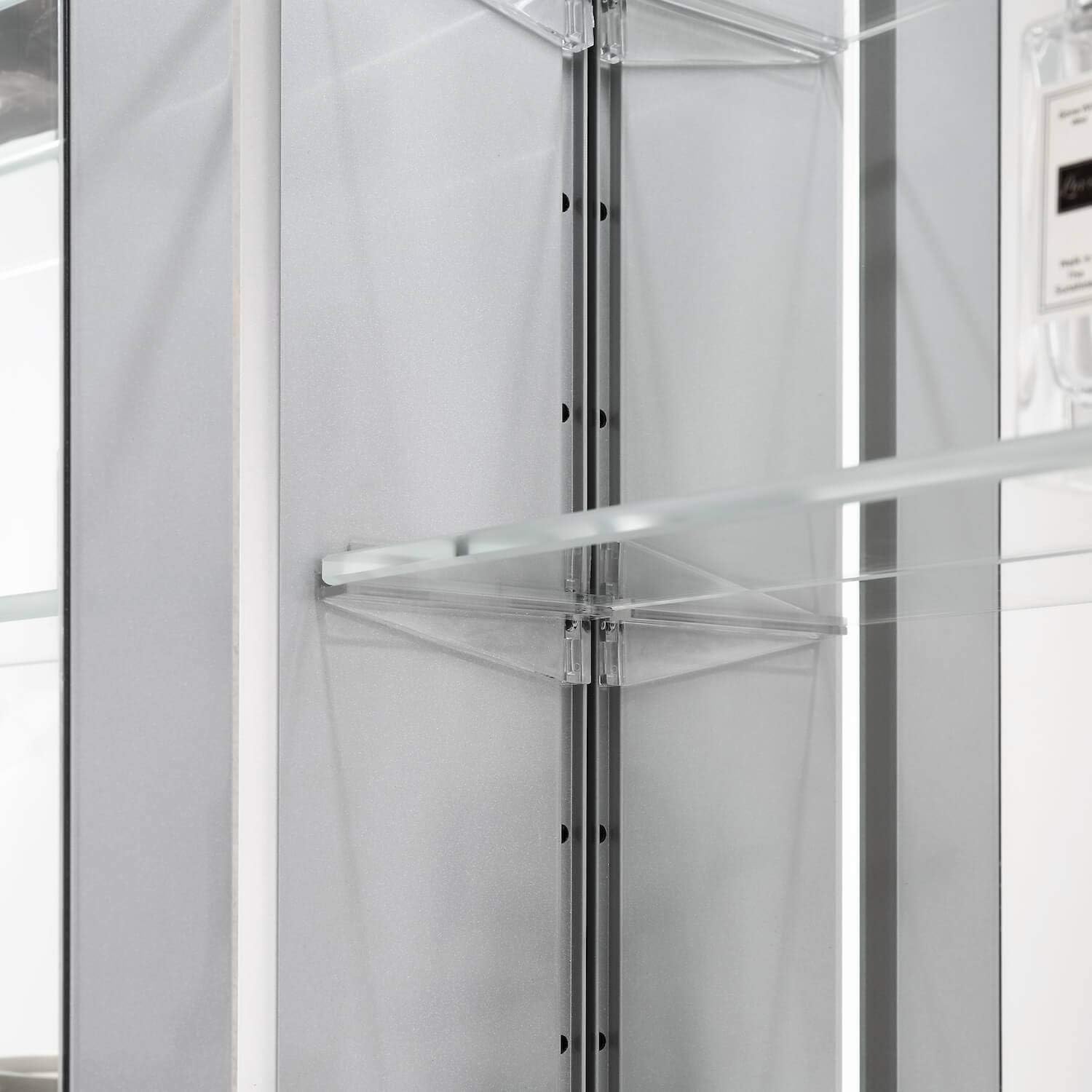 Blossom LED Medicine Cabinet Mirror for Bathroom, 24x32 Inch | Lighted Medicine Cabinet with Mirror | Recessed or Surface Makeup Mirror, Anti-Fog, Adjustable Brightness | P1(M)-24-Left Hinge