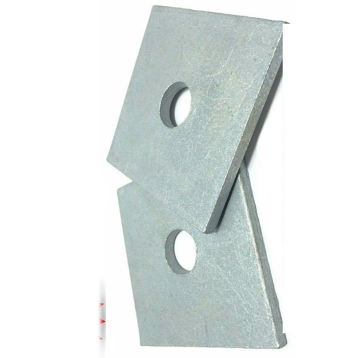 KolotovichTool Pack of 50, 1/2' x 3' x .25 Approximately, Square Bearing Plate Washer Galvanized Fastener Kit Bolt Set RE-5901DD