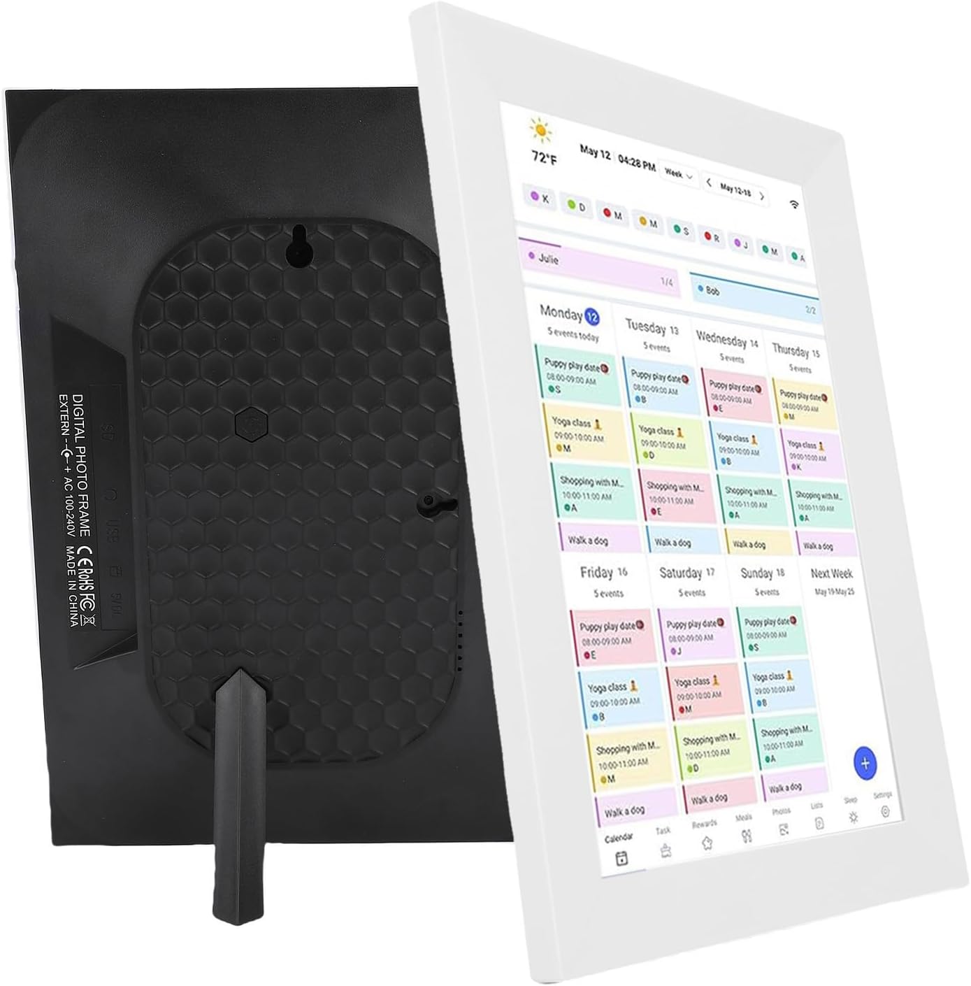 Zyyini 10.1 Inch WiFi Digital Calendar, Smart Family Planner with Touchscreen Display and Mobile Digital Calendar Wall Planner 32GB Memory for Home Scheduling and Chore Tracking (#3)