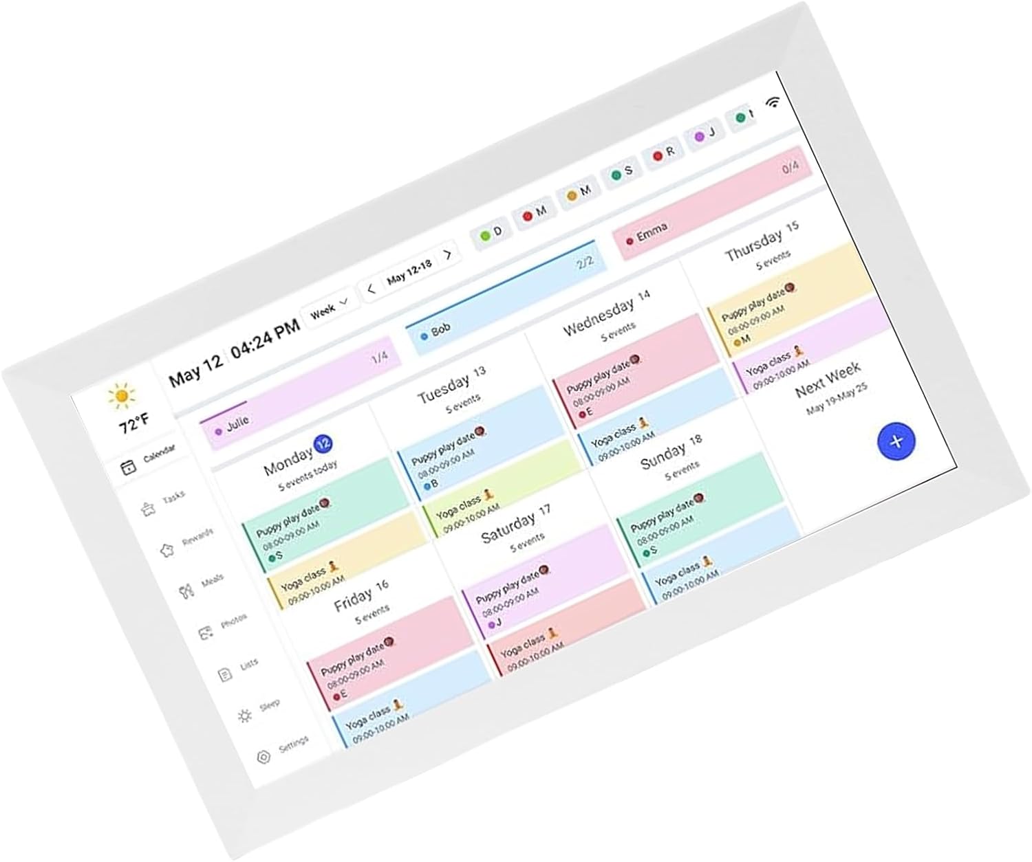 Cocoarm Smart Digital Calendar, 15.6 Inch Family Planner Touch Screen 1080P WiFi Interactive Display Photo Frame with APP for Wall Mounting in Family Home Office (US Plug)