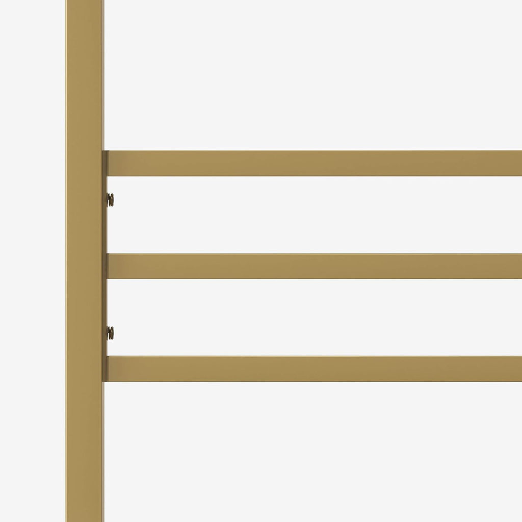 Zinus Patricia Gold Metal Canopy Platform Bed Frame, Mattress Foundation with Steel Slat Support, No Box Spring Needed, Easy Assembly, Full