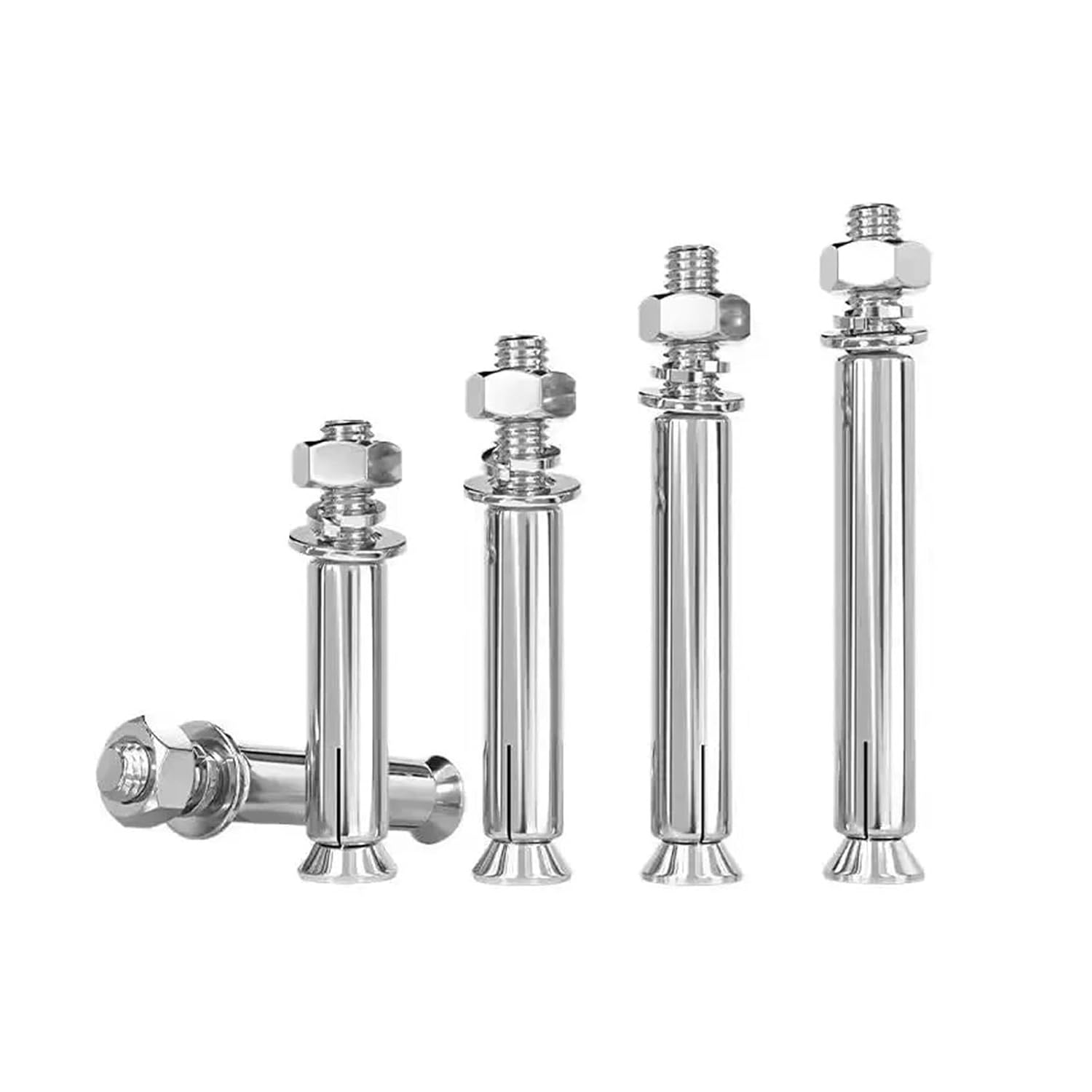 Anchor Bolts,Expansion Bolt, 304 Stainless Steel and 201 Stee Expansion Screws M6 M8 M10 M12 M14 M16 Concrete Anchors Bolts Hook Bolt(304 M20x200 1PCS)