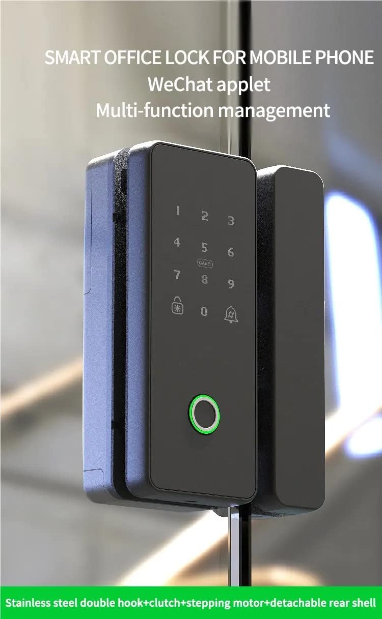 Frameless Remote Control Digital Sliding Swing Door Smart Lock for Glass Door