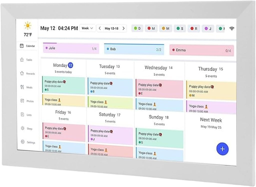 Cocoarm Smart Digital Calendar, 15.6 Inch Family Planner Touch Screen 1080P WiFi Interactive Display Photo Frame with APP for Wall Mounting in Family Home Office (US Plug)