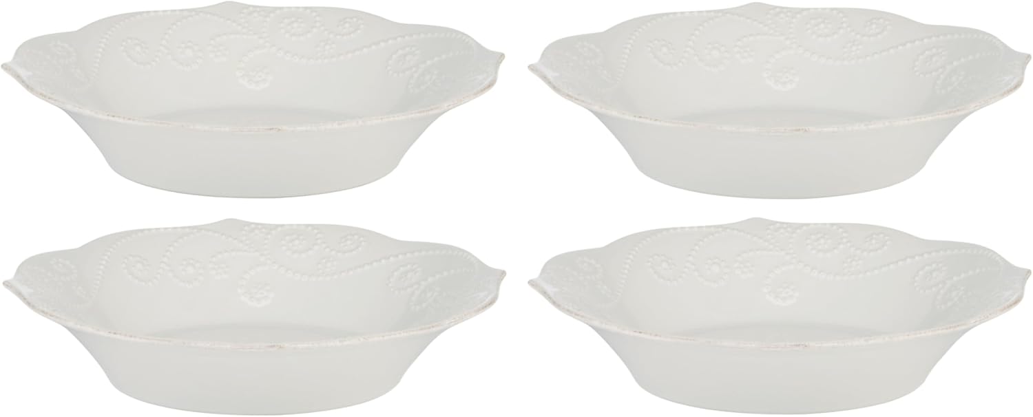 Lenox 890951 French Perle 12-Piece Plate & Bowl Dinnerware Set White