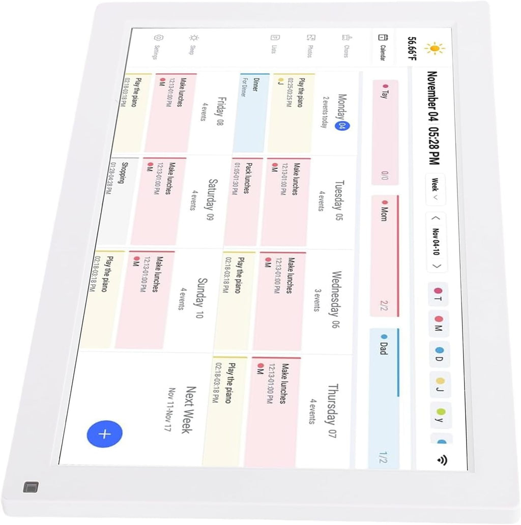 Digital Calendar, Smart Digital Calendar with 15.6 Inch 1080P Full HD Touchscreen, Smart Family Planner, Chore Chart for Organizing Your 2026 (US Plug)