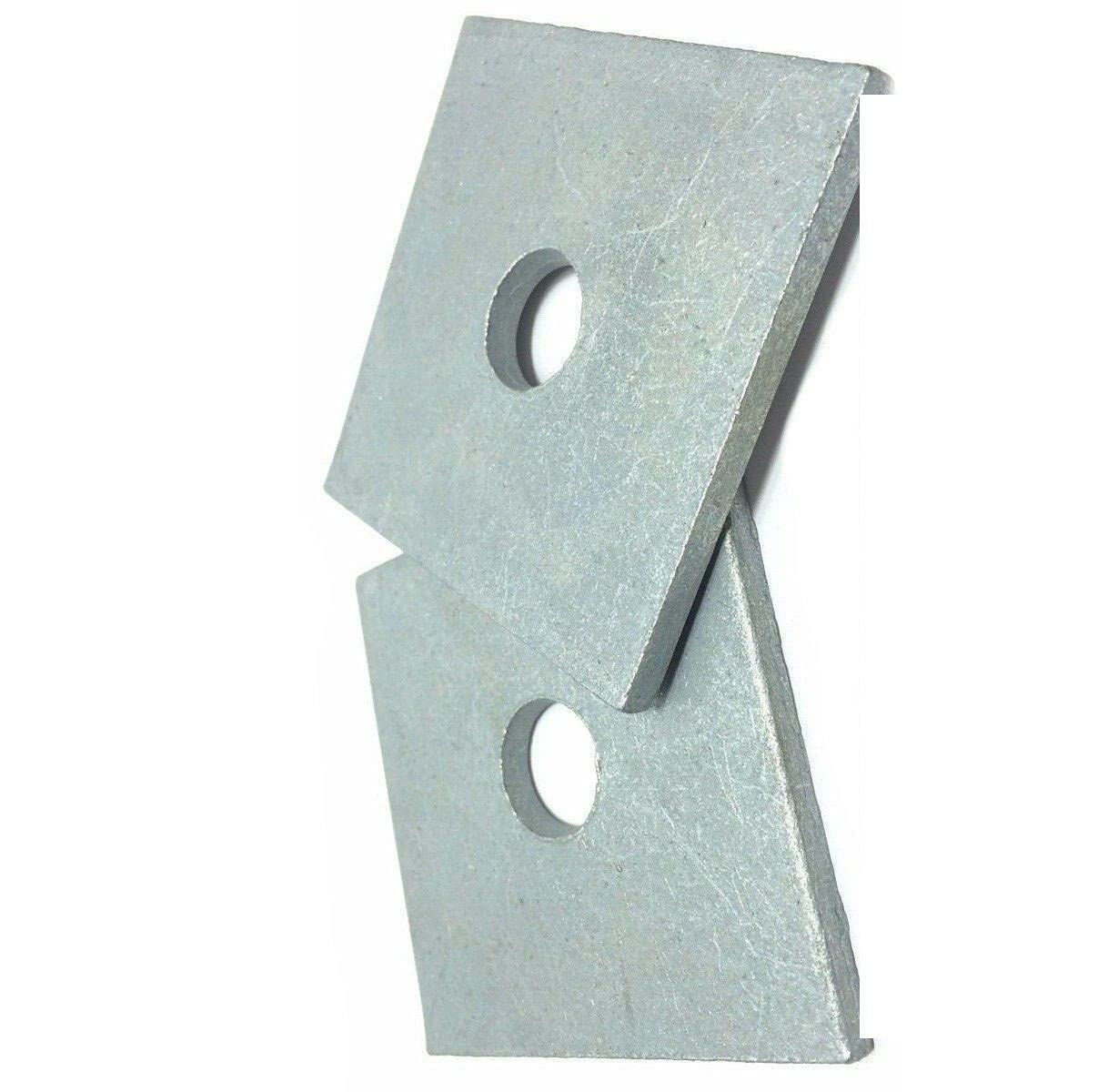 KolotovichTool Pack of 25, 5/8' x 3' x 1/4' Thick Approx, Square Bearing Plate Washer Galvanized Fastener Kit Bolt Set RE-5072DD