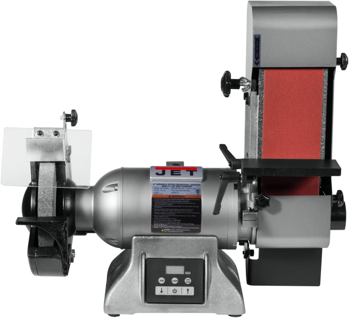 JET Variable Speed 8' Grinder and 4' x 36' Belt Sander, 1 HP, 115/230V 1Ph (Model IBGB-436VS)