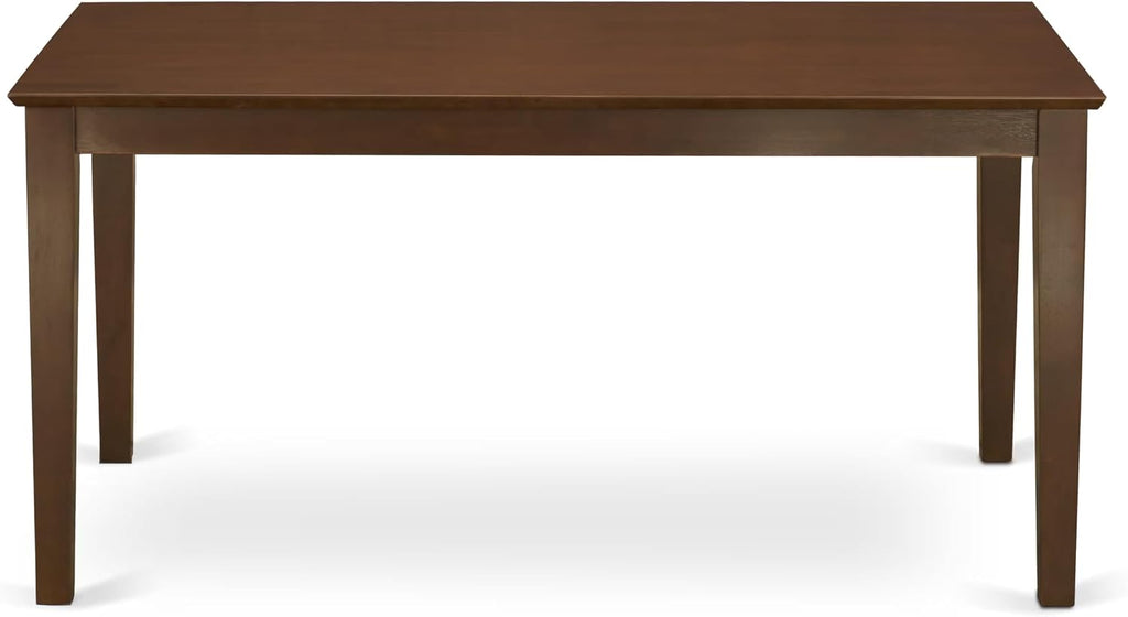 East West Furniture CAP6S-MAH-W 6 Piece Kitchen Table & Chairs Set Contains a Rectangle Dining Room Table and 4 Dining Chairs with a Bench, 36x60 Inch, Mahogany
