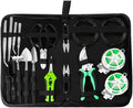 Bonsai Tree Kit 20Pcs Gardening Succulent Tools Set Tool Plant Repotting Mat Pruning Shears For Indoor(Green)