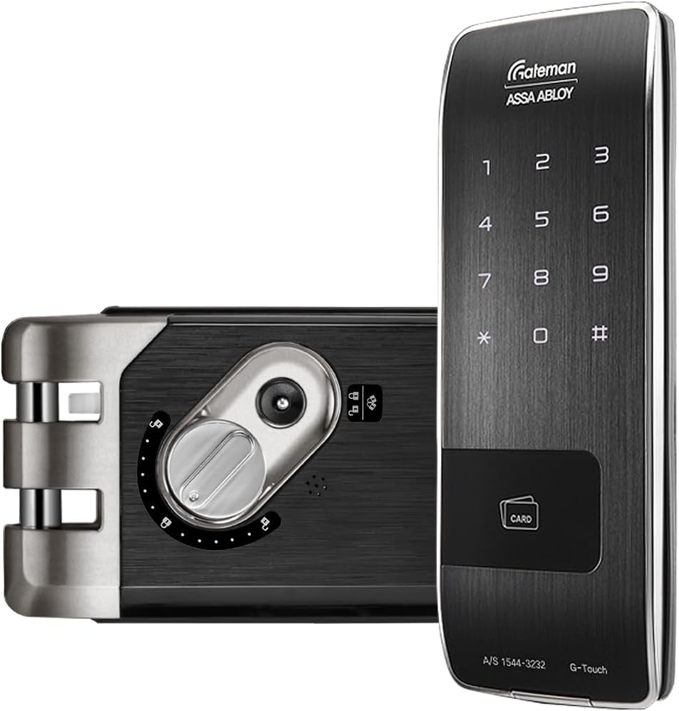 G-Touch Digital Vertibolt Rim Lock - Traceless Super Slim Body, Master Mode, Forced Lock, Automatic Locking, Volume Control, Silent Low Battery Alarm, Emergency Power Support