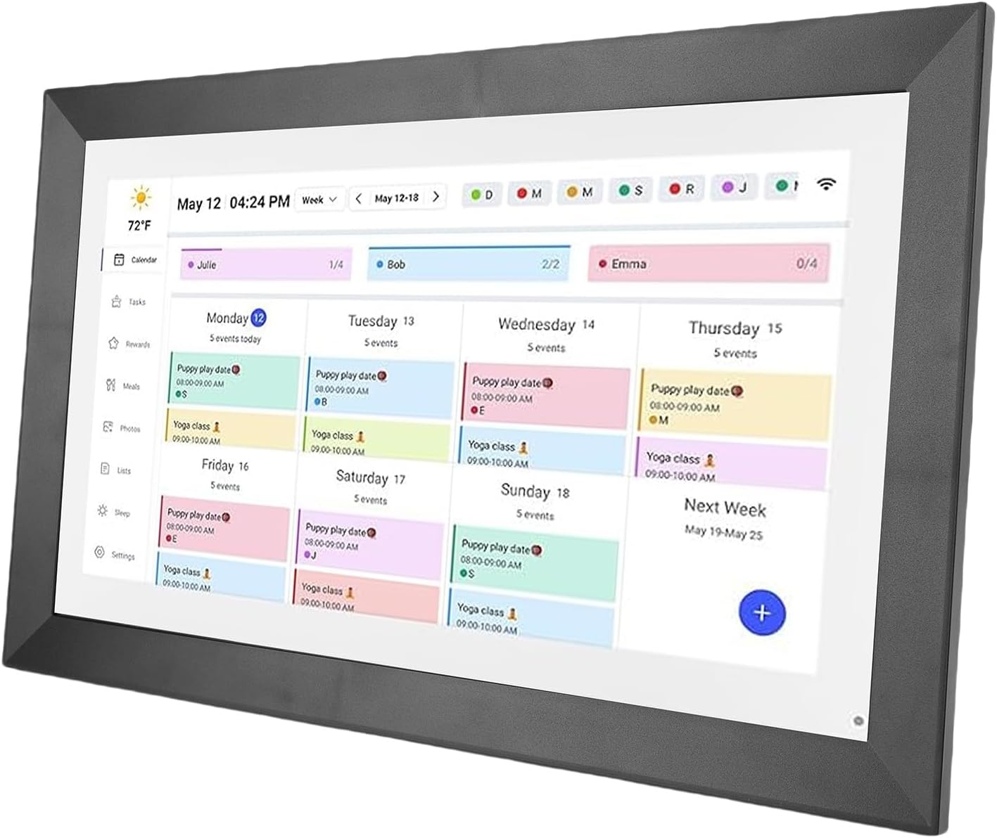 15.6 Inch Smart Display Calendar Touchscreen Digital Calendar Planner 1080P HD WiFi Sync Family Wall Interactive with APP Photo Frame Stand for Home Office Kitchen (3#)