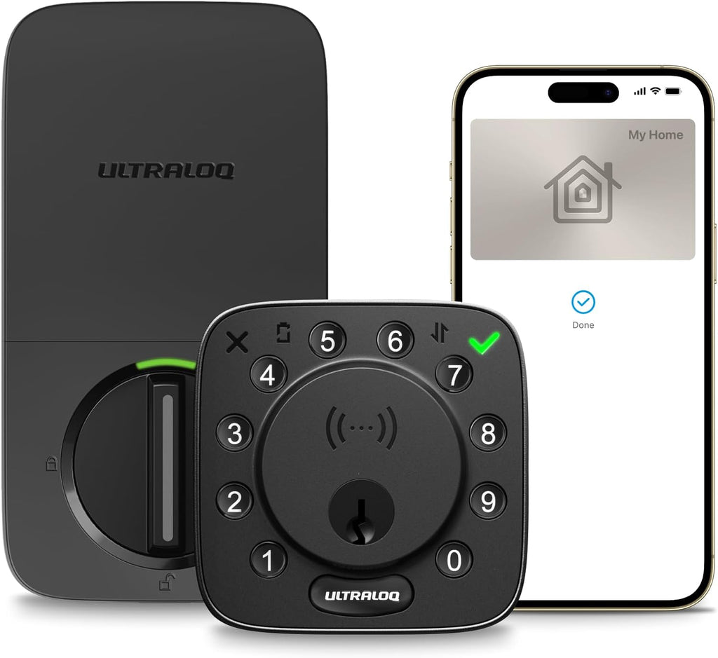 ULTRALOQ Bolt NFC Smart Lock, Tap to Unlock with iPhone and Android NFC, Built-in WiFi Smart Locks for Front Door, App Remote Access, Auto-Lock, Auto Unlock, Works with Apple Home, Alexa, Google
