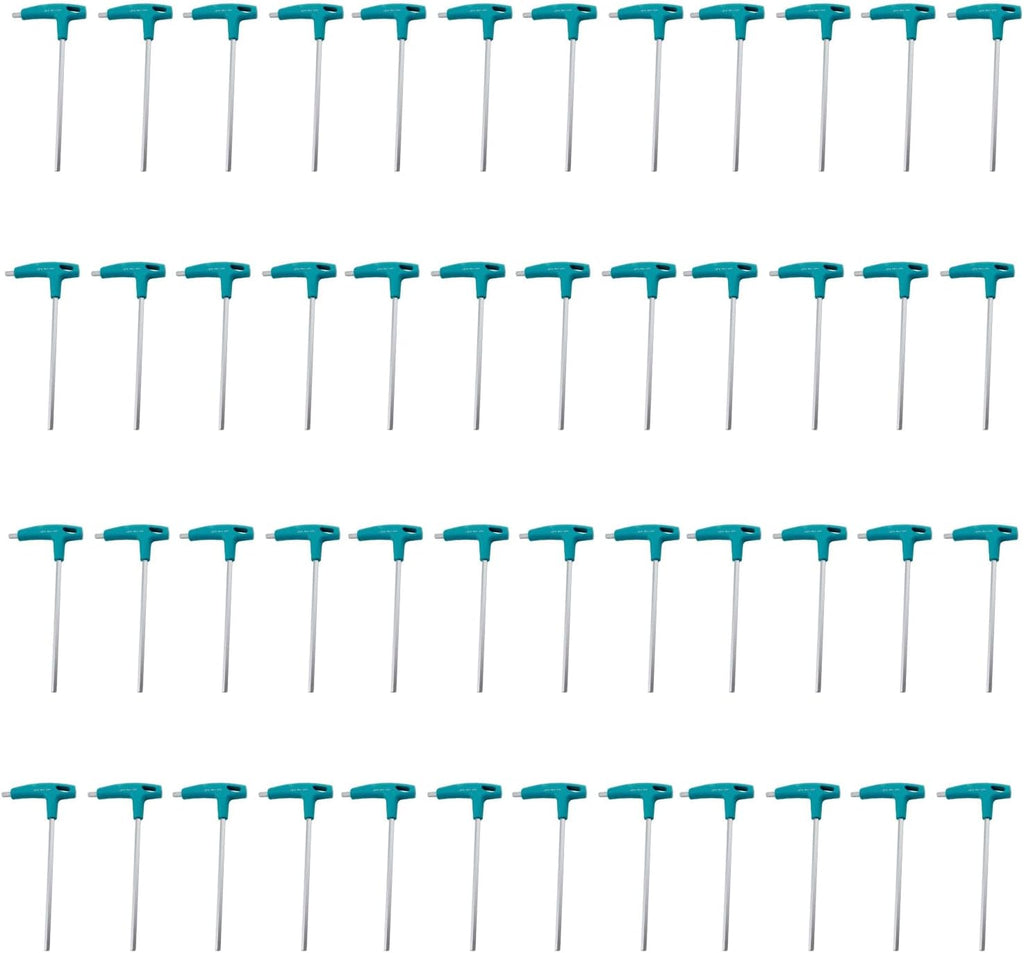 T-shaped Hex Key Hexagonal Wrench with Handle Extended Allen Wrench SAE and Metric Allen Keys Hexagonal Crutch L-shaped Flat Head Screwdriver Set (3mm (7/64'),120)
