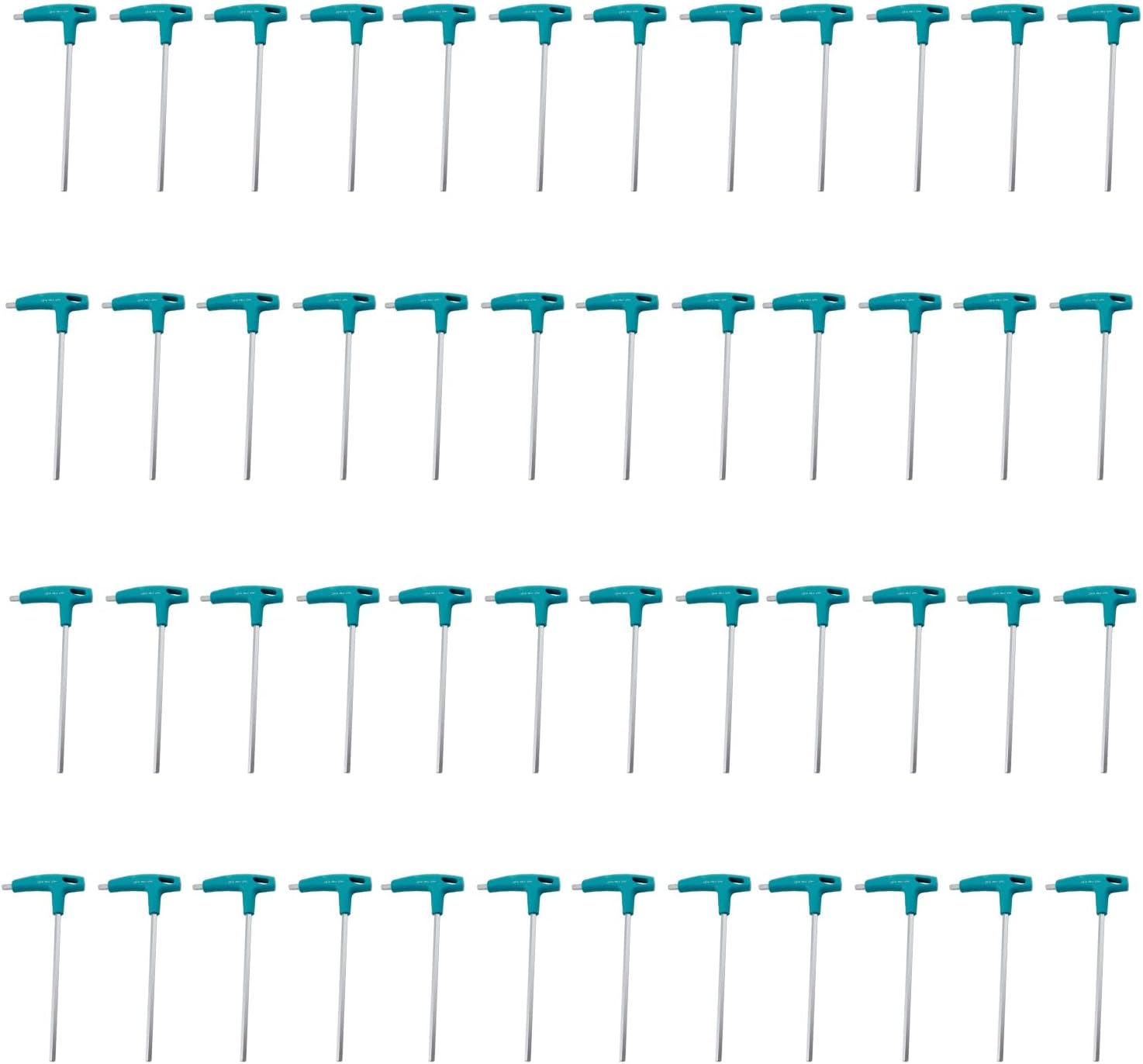 T-shaped Hex Key Hexagonal Wrench with Handle Extended Allen Wrench SAE and Metric Allen Keys Hexagonal Crutch L-shaped Flat Head Screwdriver Set (3mm (7/64'),120)
