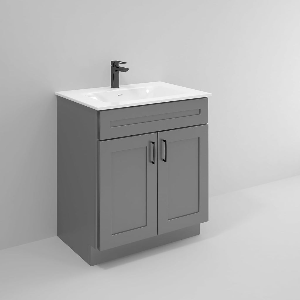 Bathroom Vanity Sink Base Ready-to-Assemble Bathroom Cabinet 24'/30'/36' Width (Vanity Base in Grey Shaker, 30 inch)