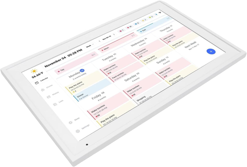 SUNGOOYUE 15.6 Inch Smart Digital Calendar, Wall Mountable Touchscreen Family Planner with Full HD 1080P Display, WiFi Sync for Calendar (US Plug)