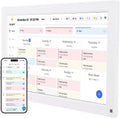 Vikye 15.6 Inch Smart Digital Wall Calendar, WiFi Touch Screen Family Planner with Chore Chart and Meal Plan, 1080P Electronic Calendar Syncs iOS, Digital Photo Frame for Kitchen Desk (White)
