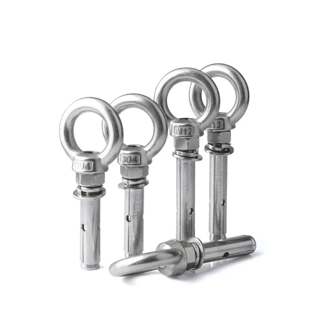 Anchor Bolts,Expansion Bolt, Sleeve Anchor Concrete Expansion Eye Bolt 304 Stainless Steel Installation Artifact Hook Long Universal Ring Screws(M10x80mm 2pcs)