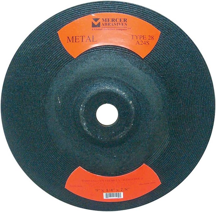 Mercer Industries 625030 - 9' x 1/4' x 7/8' Type 28 Grinding Wheels for Metal (15 pack)