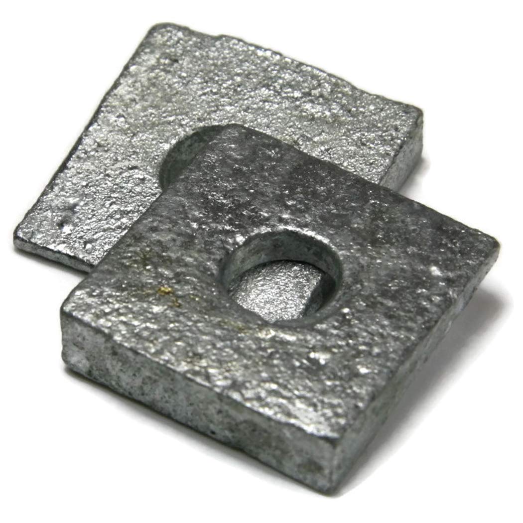 Beveled Square Washers Hot Dipped Galvanized 1/2' - Qty-250