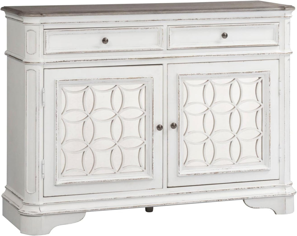 Liberty Furniture Industries Magnolia Manor Buffet, W56 x D18 x H40, White