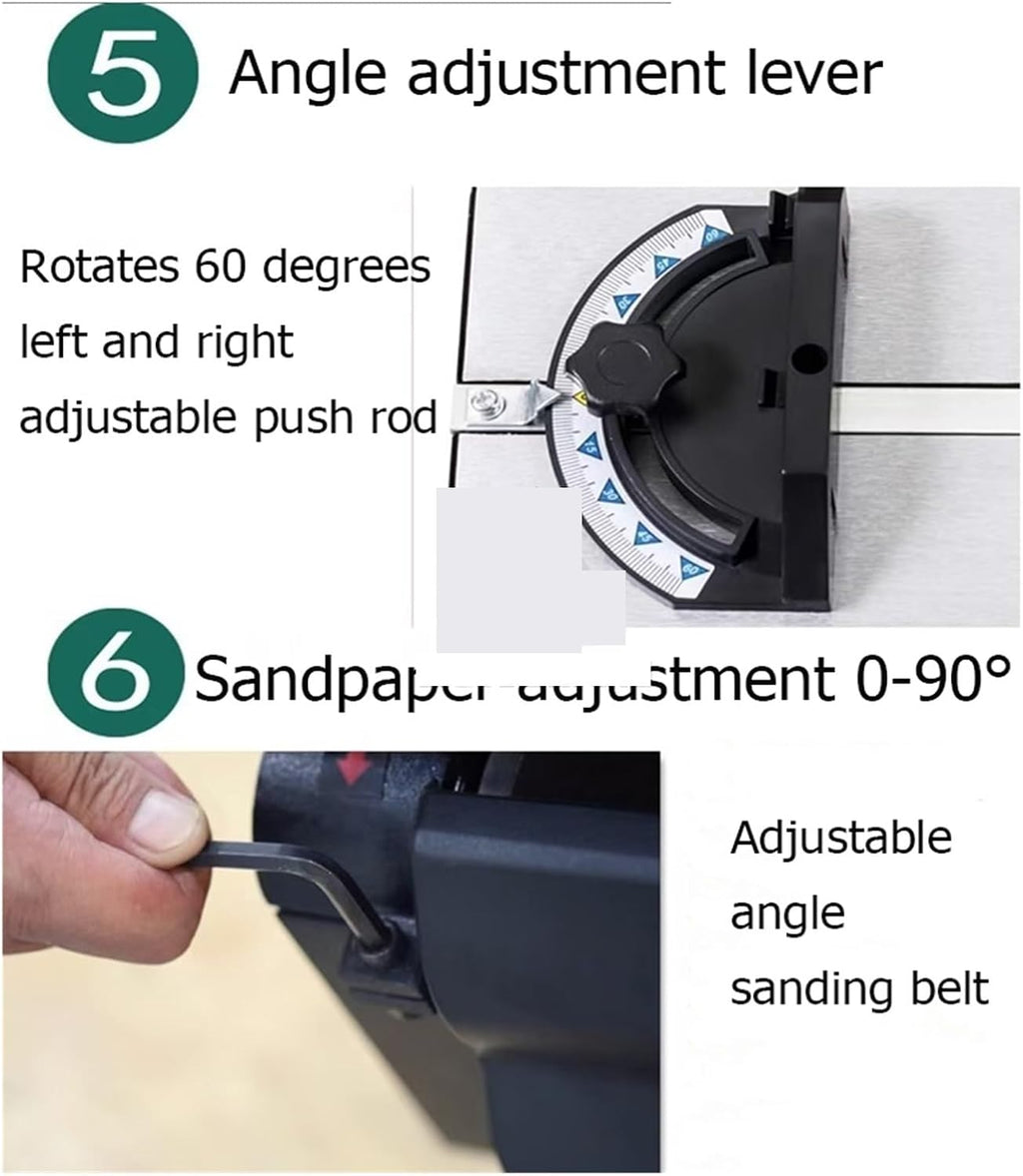 Belt Sander, Cordless Sander Belt Disc Sander Electric Sander Machine for Wood