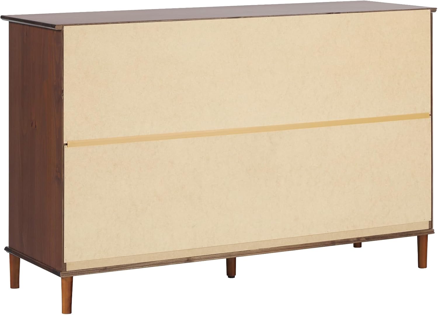 Walker Edison Modern 6-Drawer Solid Wood Dresser Bedroom Storage, 57 Inch, Walnut