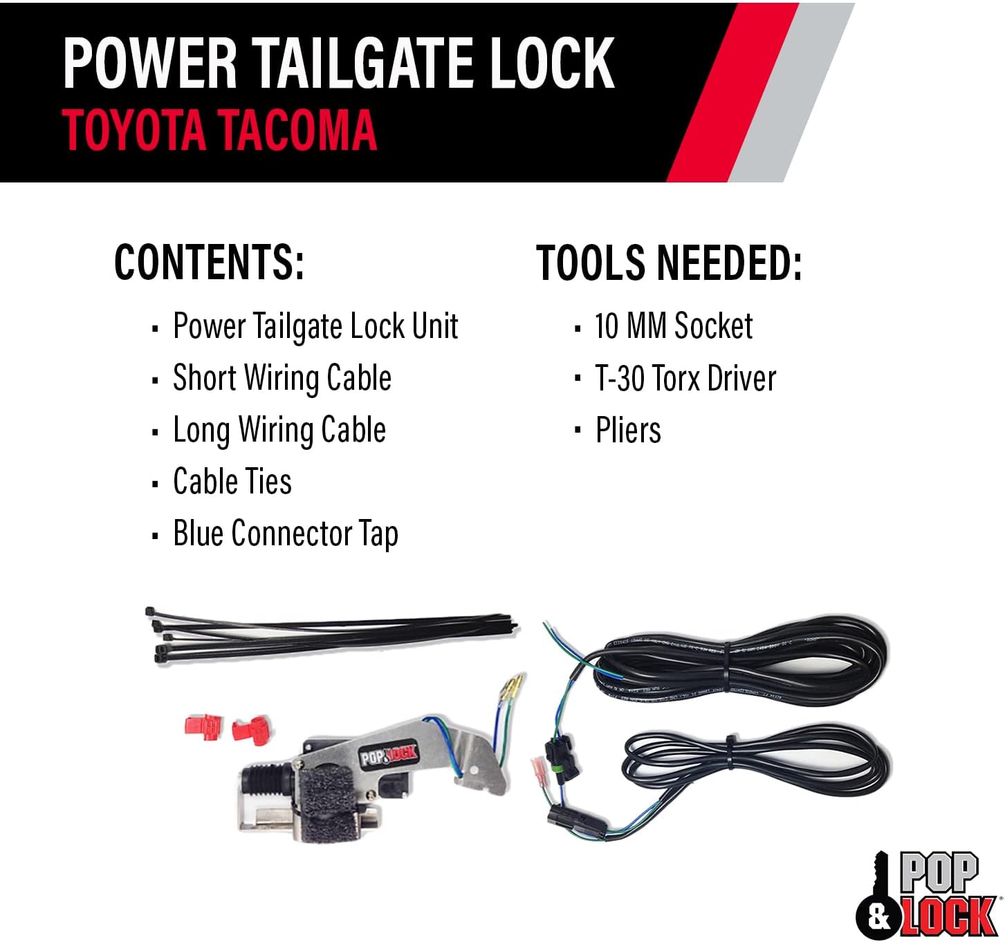 Pop & Lock – Power Tailgate Lock for Toyota Tacoma, Fits Models 2005 to 2015 (PL8521)