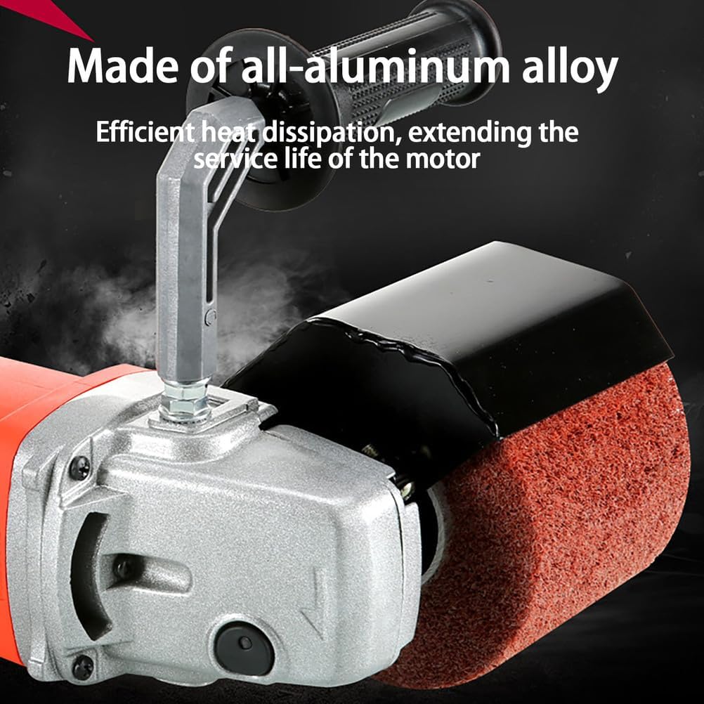 Brush Polishing Machine, Electric Handheld Polisher, Burnishing Machine 1400W, 6-speed Adjustment, Sander with Burnishing Wheel, for Stainless Steel, Metal, Floor, Wood