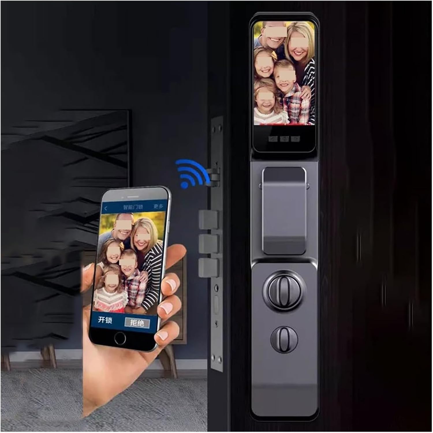 Luxury Smart Lock with Camera, Outdoor Safety Electronic Lock, 3D Facial Recognition Smart Door Lock