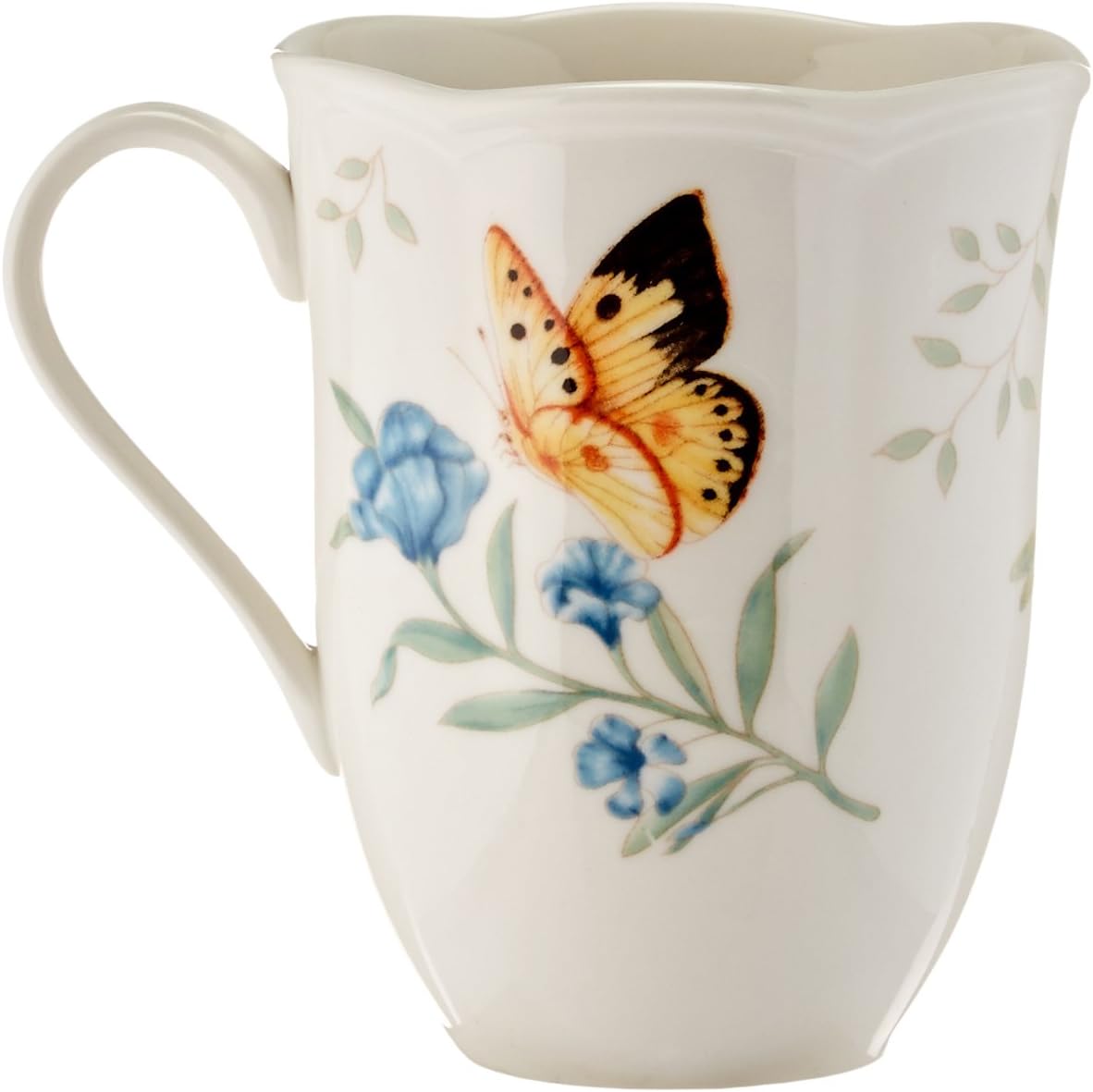 Lenox Dinnerware Set, Butterfly Meadow 18-Piece Set, Service For 6, White Porcelain, Butterfly And Flower Designs, Plates And Bowls Sets, Dishwasher Safe, Home & Kitchen (Assorted, 18 Pieces)