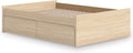 Signature Design by Ashley Onita Scandinavian 4-Drawer Full Platform Bed with 2 Side Storage, Foundation or Box Spring Not Needed, Light Brown