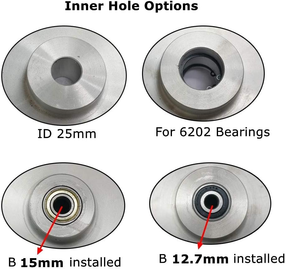 15050mm Flat Surface Rubber Contact wheel Belt Grinder Wheel Abrasive Belt Set,For 6202 bearings
