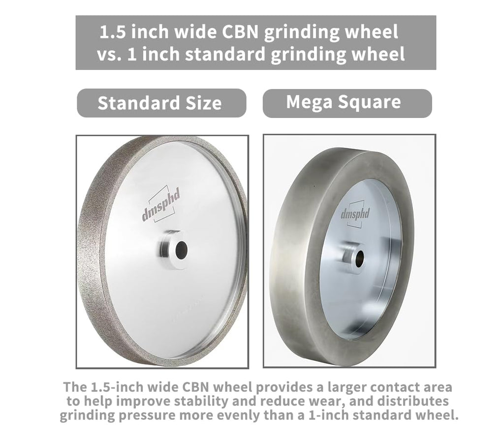 CBN Grinding Wheels 8 inch 350 Grit,5/8' Bore, 1.5' Wide,Suitable for Sharpening Woodturning and HSS Tools (350 Grit)