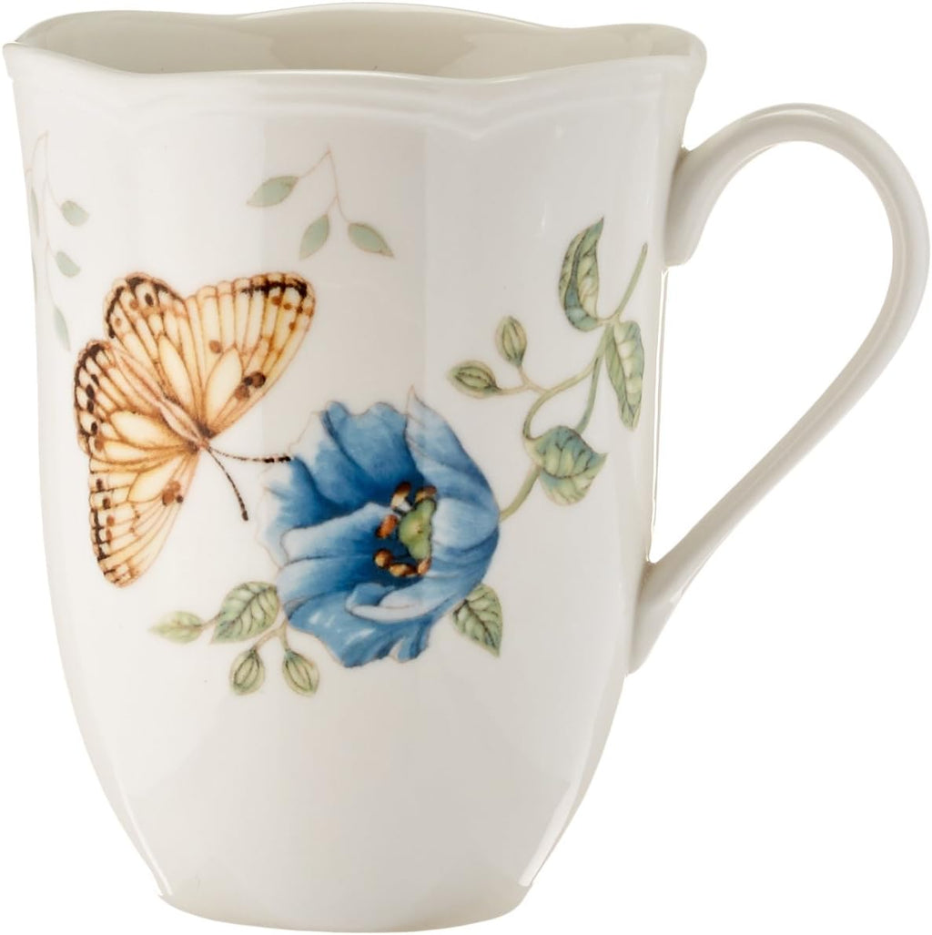 Lenox Dinnerware Set, Butterfly Meadow 18-Piece Set, Service For 6, White Porcelain, Butterfly And Flower Designs, Plates And Bowls Sets, Dishwasher Safe, Home & Kitchen (Assorted, 18 Pieces)