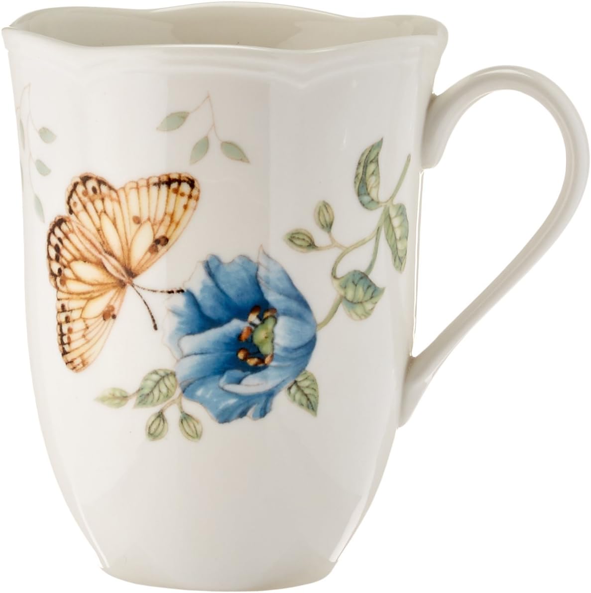 Lenox Dinnerware Set, Butterfly Meadow 18-Piece Set, Service For 6, White Porcelain, Butterfly And Flower Designs, Plates And Bowls Sets, Dishwasher Safe, Home & Kitchen (Assorted, 18 Pieces)