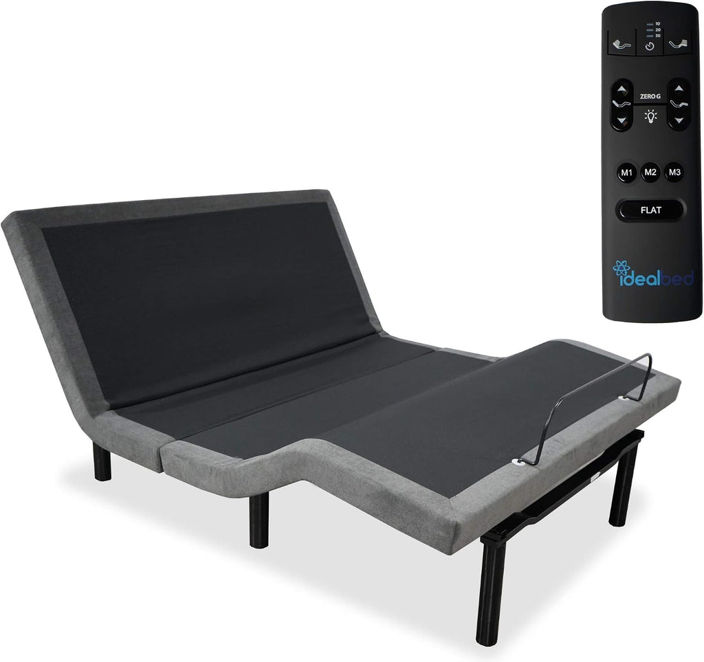 iDealBed 5i Custom Adjustable Bed Base, Wall Hugger, Massage, Zero-Gravity, Dual USB Charger, One Touch Comfort, Programmable Memory, Night Light, Advanced Smooth Silent Motion (Queen)