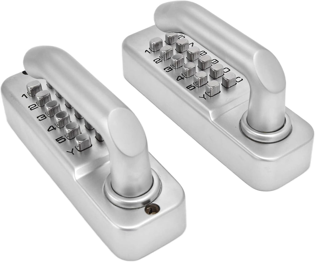 Keyless Entry Door Lock Mechanical Combination Gate Lock Code Lock Keypad Lock Doors Password Security Lock Double Sided Keypads Door Lock with Handle for Outdoor Fences