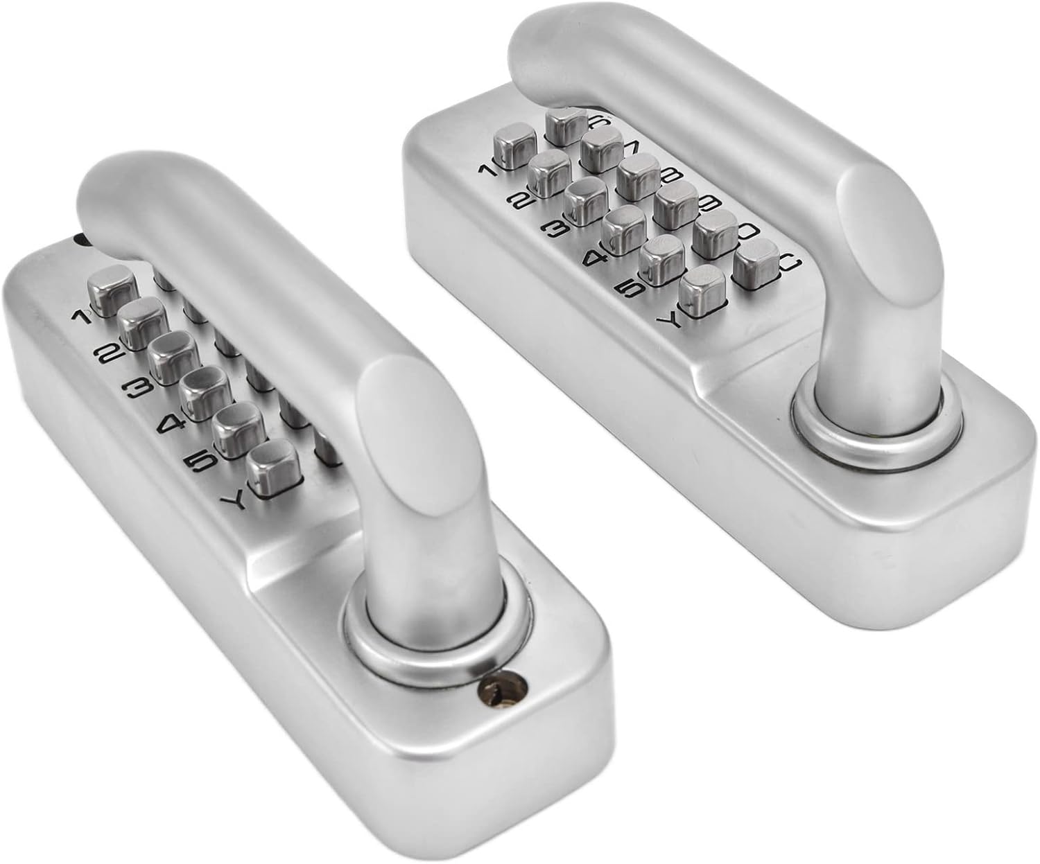 Keyless Entry Door Lock Mechanical Combination Gate Lock Code Lock Keypad Lock Doors Password Security Lock Double Sided Keypads Door Lock with Handle for Outdoor Fences