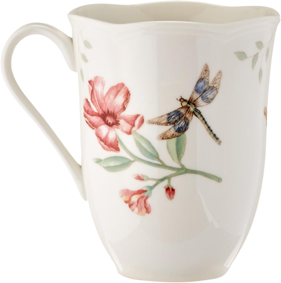Lenox Dinnerware Set, Butterfly Meadow 18-Piece Set, Service For 6, White Porcelain, Butterfly And Flower Designs, Plates And Bowls Sets, Dishwasher Safe, Home & Kitchen (Assorted, 18 Pieces)