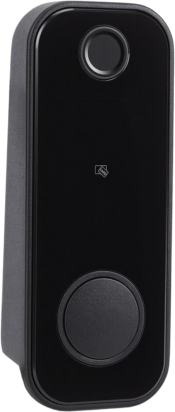 Luocute Smart Gate Lock, Double Sided Keypad Door Lock, 5 Unlock Methods Keyless Entry Fingerprint Door Locking, Electronic Deadbolt Set, Waterproofing for Garden Garage Yard