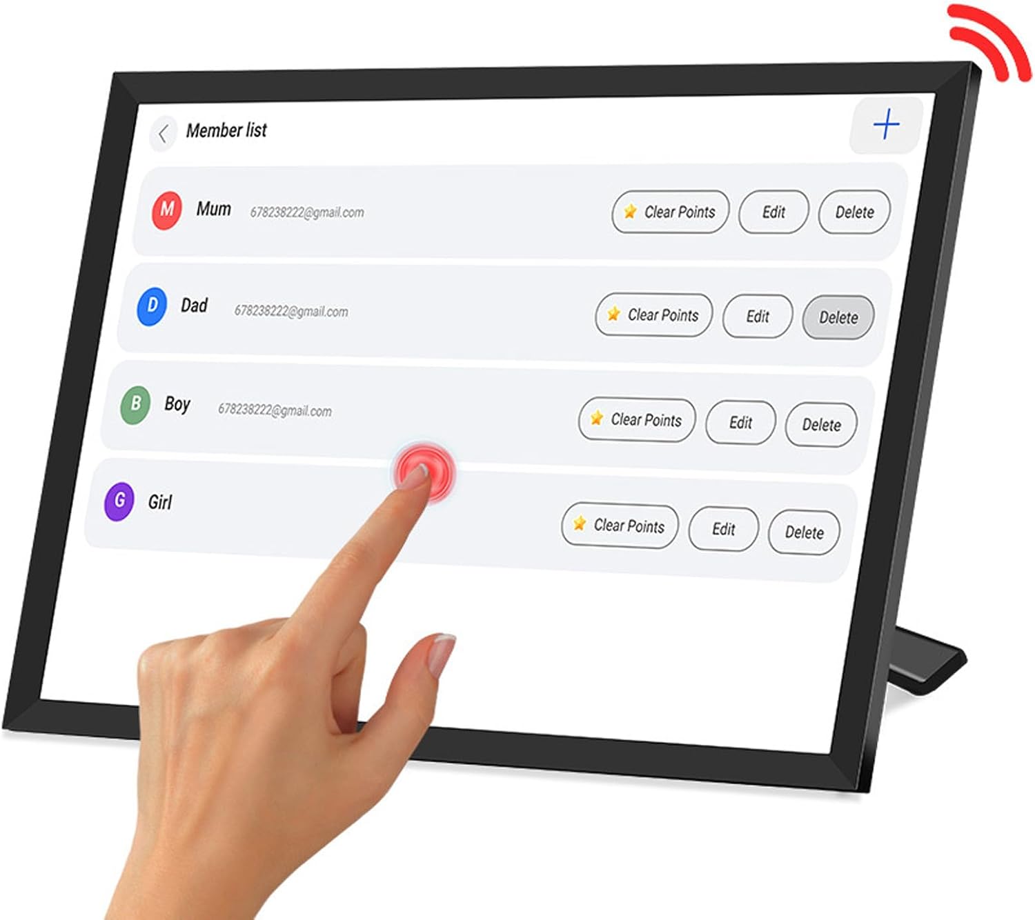 Jiawu 10.1 Inch Smart Digital Calendar Planner & Chore Chart, HD Touch Screen Interactive Display for Family Schedules, Desk Smart Calendar Seamless Scheduling