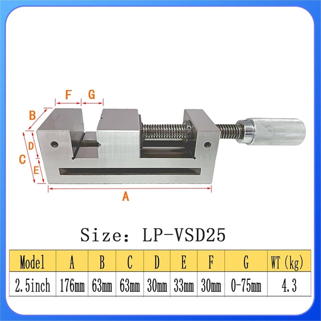 2.5 Inch Premium Precision Grinding Toolmaker Vise, Hardened Surfaces, Accurate And Versatile