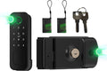 IP66 WiFi Smart Lock,Dual Fingerprint&Card,5-in-1 Yard Gate Lock | IP66 Outdoor Waterproof Smart Lock - Dual-Side Fingerprint & Card Entry - 5-in-1 Garden/Yard Gate Lock with WiFi Tuya App