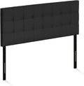 Furinno Roanne Tufted Headboard, Full, Black