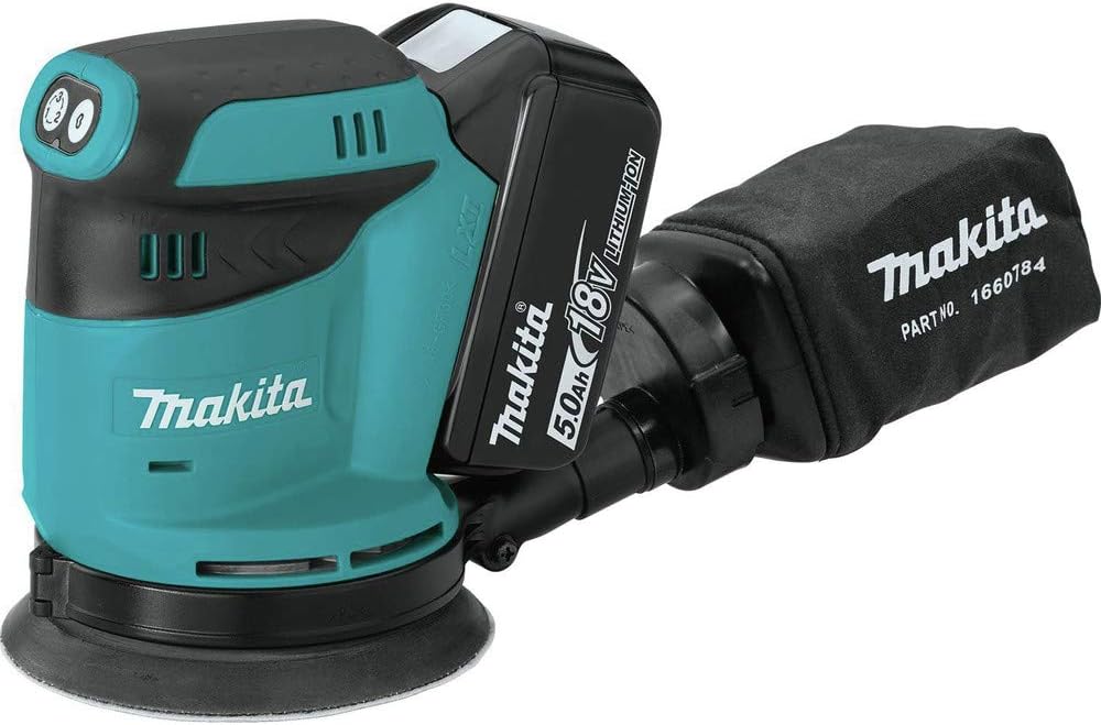 Makita XOB01T 18V LXT® Lithium-Ion Cordless 5' Random Orbit Sander Kit (5.0Ah)