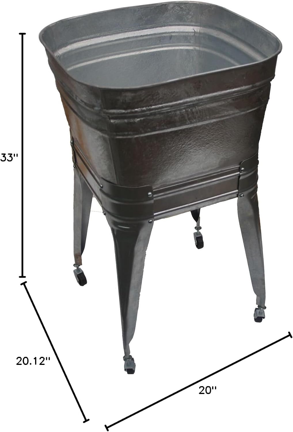 Square Wash Tub with stand and drain